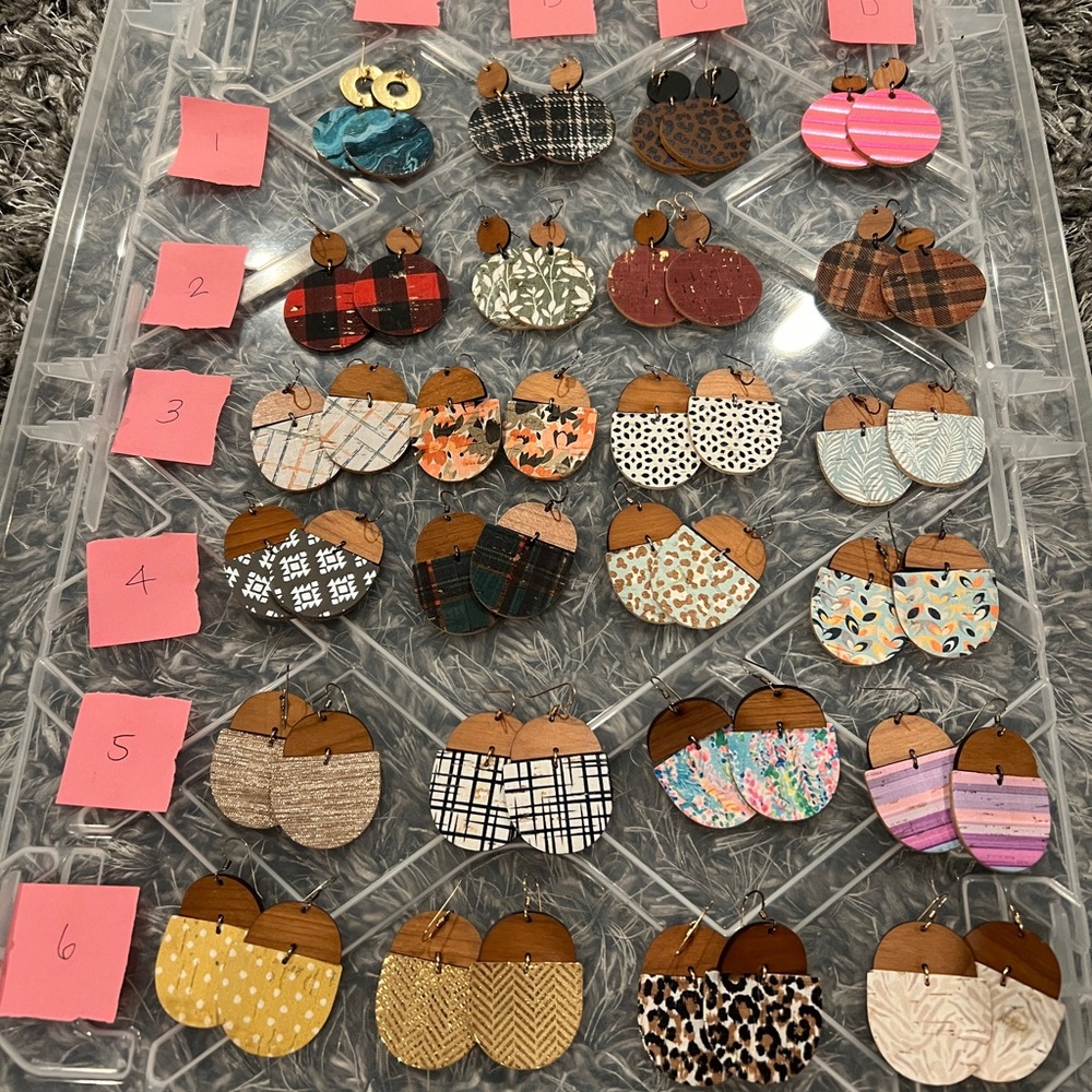 Brinley & Company Earrings lot-24 Pairs! Leather And Nickel Free